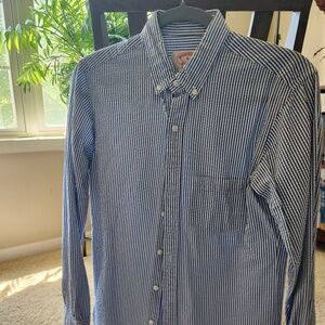 Striped Seersucker Button Down, Great Condition